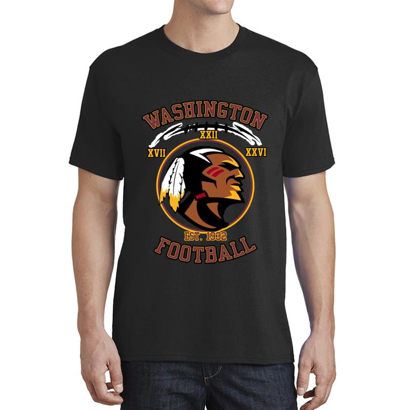 Washington Football - Red Unisex T-Shirt Men Black