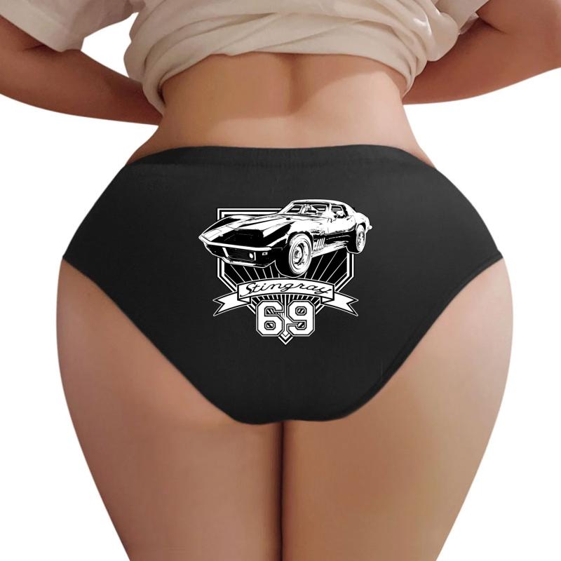 1969 Corvette Stingray Women Underwear Panties Women Black