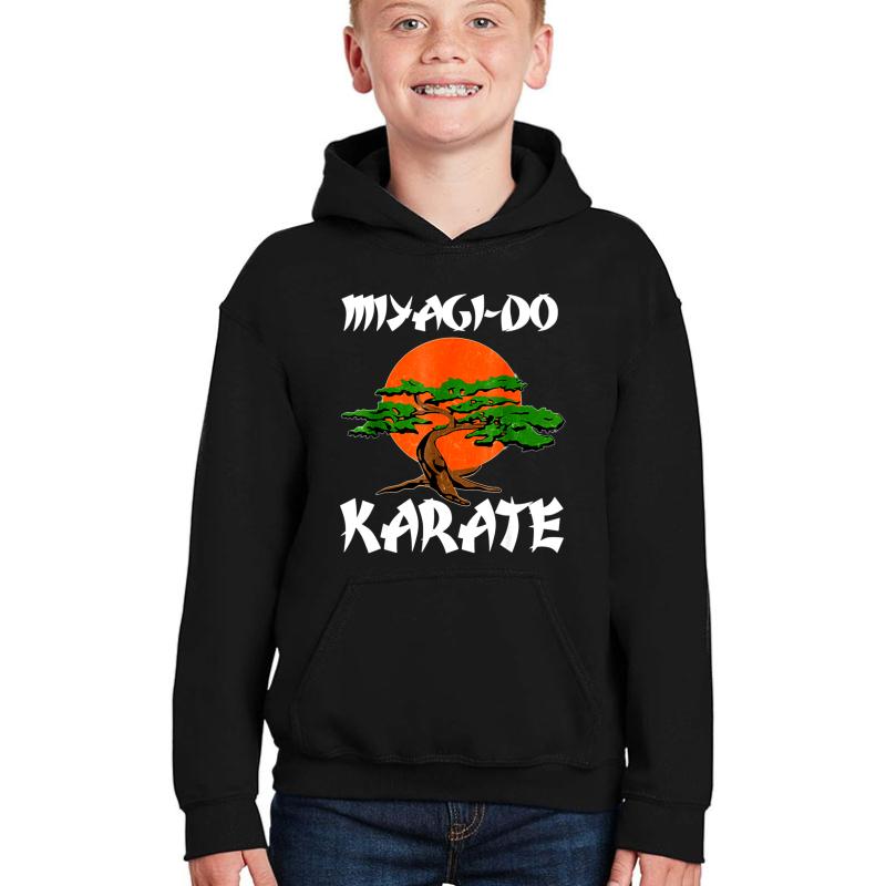 Vintage New Miyagi Do Karate Cool Bonsai Tree Gift Youth T Shirt Youth Hooded Sweatshirt Boy Black