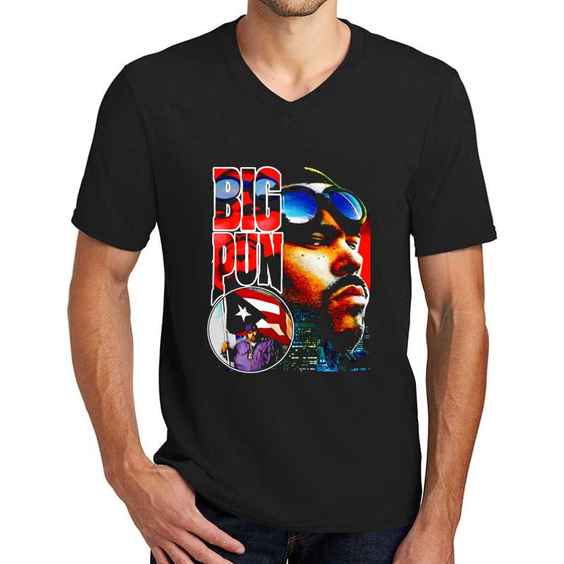 Vintage 90S Inpired Big Pun Unisex V-Neck T-Shirt Men Black