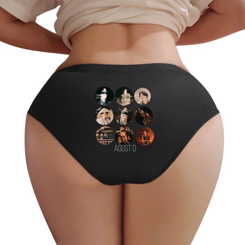 Agust D Suga Bts Items Women Underwear Panties Women Black