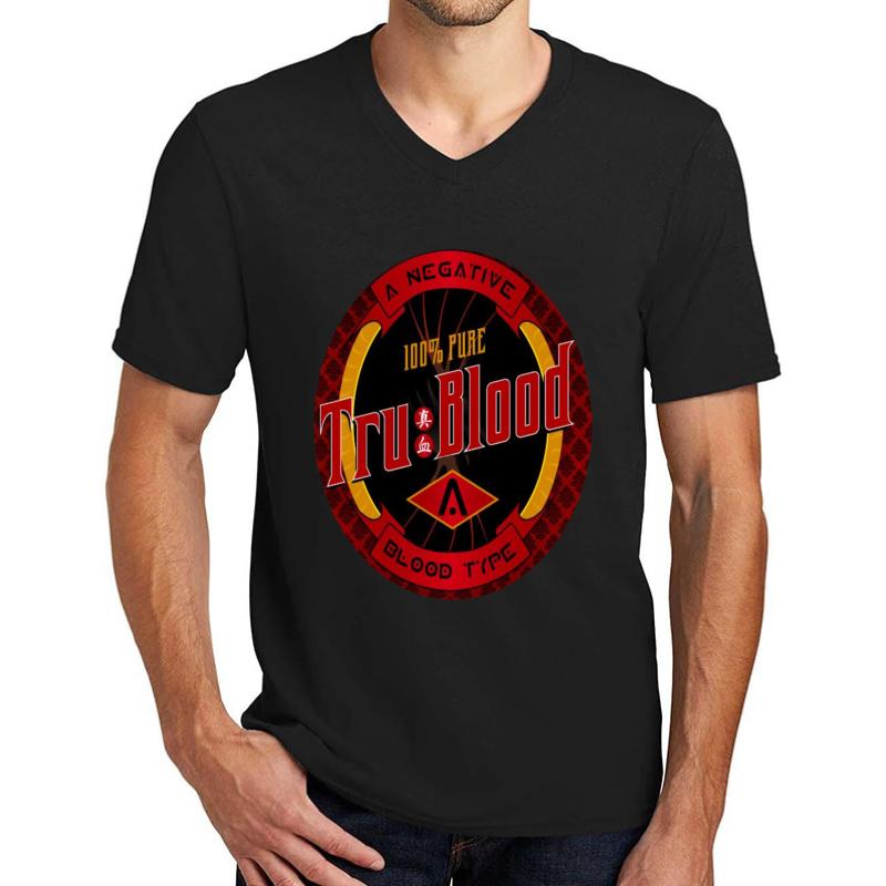 True Blood-Drink Unisex V-Neck T-Shirt Men Black