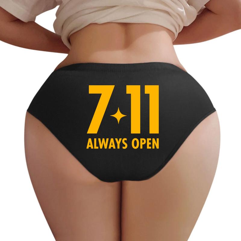 7-11 Always Open Original Design  Women Underwear Panties Women Black