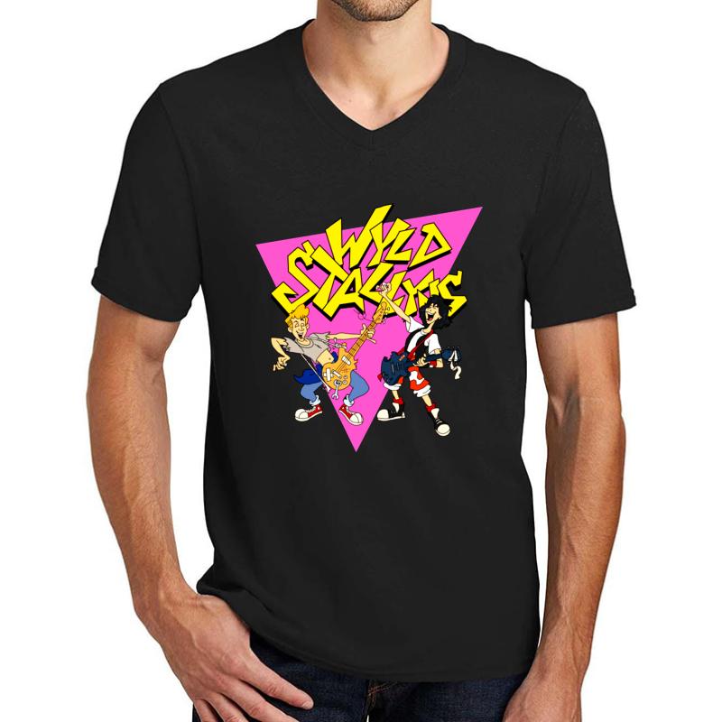 Wyld Stallyns Bill And Ted - Unisex V-Neck T-Shirt Men Black