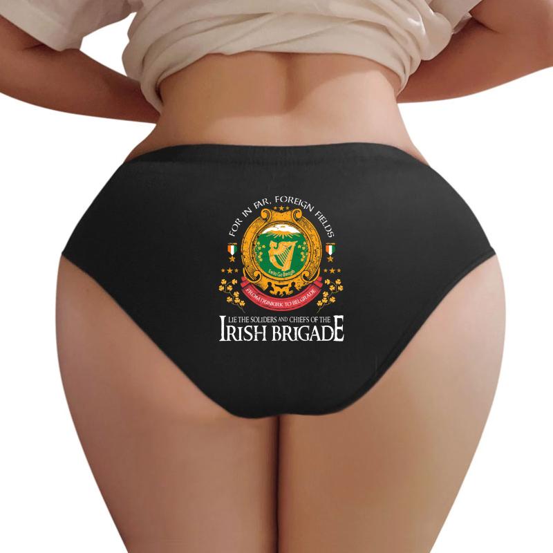 Vintage Gettysburg Pennsylvania Irish Brigade Flag Women Underwear Panties Women Black