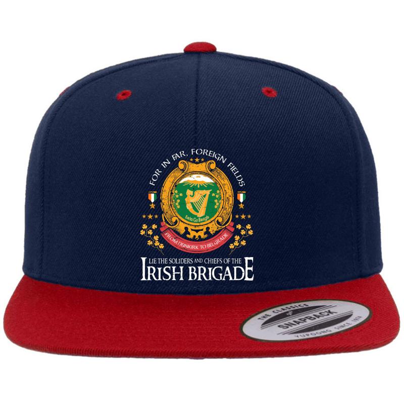 Vintage Gettysburg Pennsylvania Irish Brigade Flag Premium Flat Bill Snapback Cap  Navy