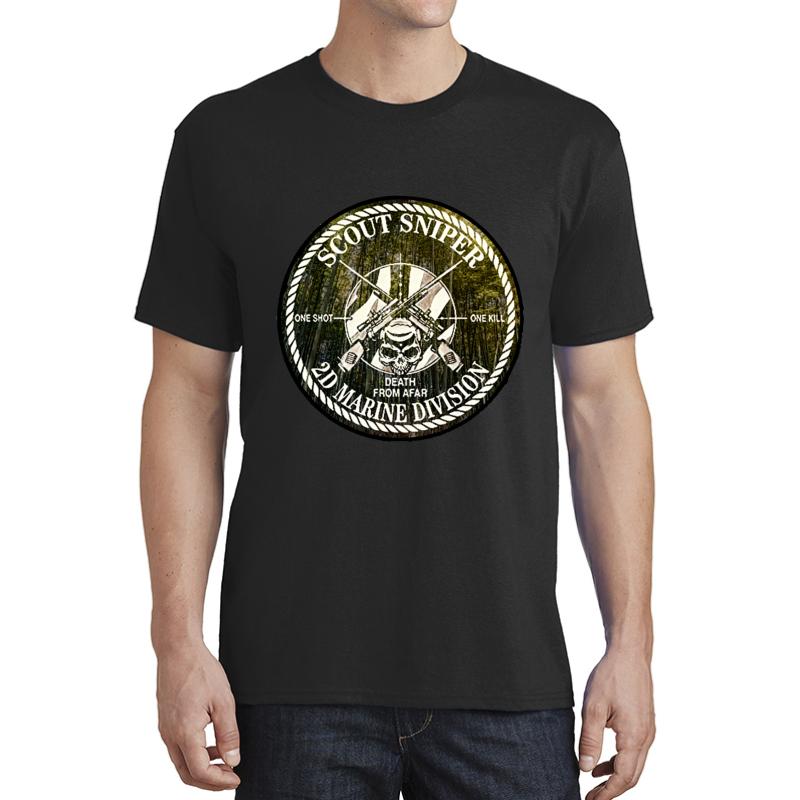 2Nd Division Marine Scout Sniper Unisex T-Shirt Men Black