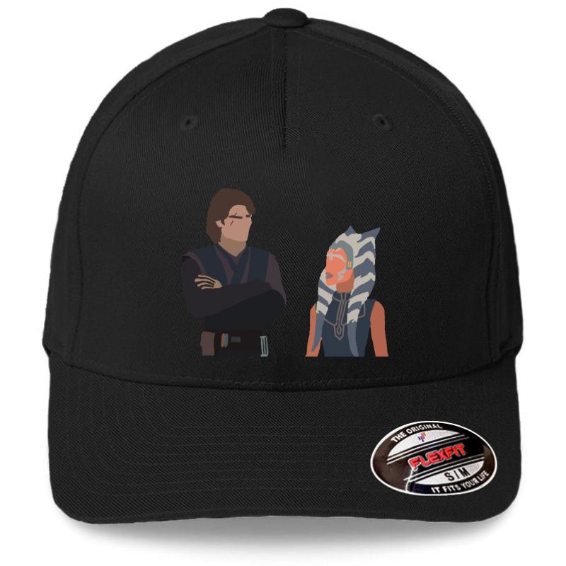 Anakin And Ahsoka Meet Up Again Flexfit Baseball Cap  Black