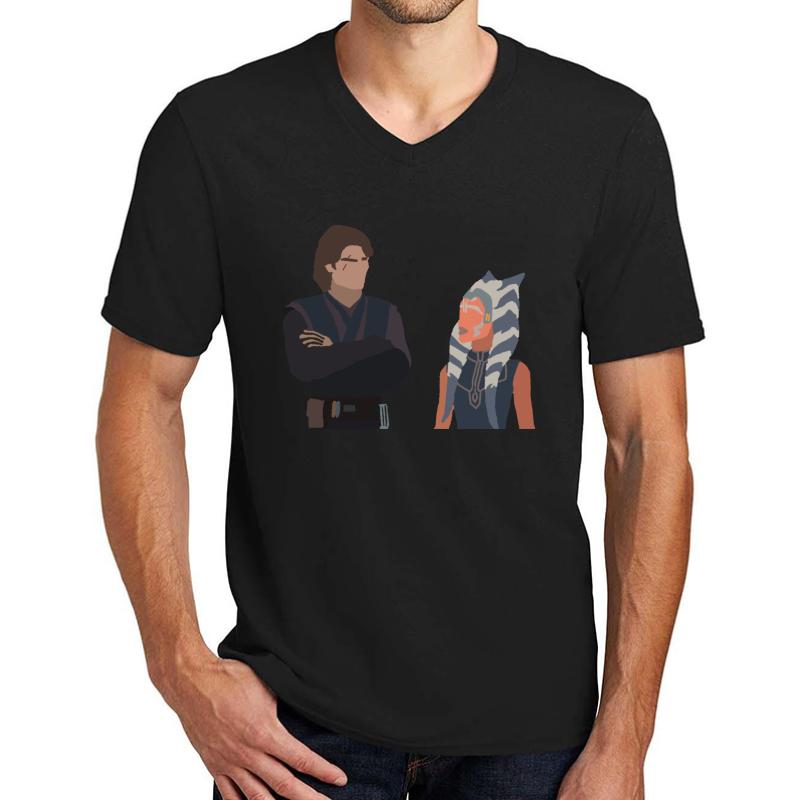 Anakin And Ahsoka Meet Up Again Unisex V-Neck T-Shirt Men Black