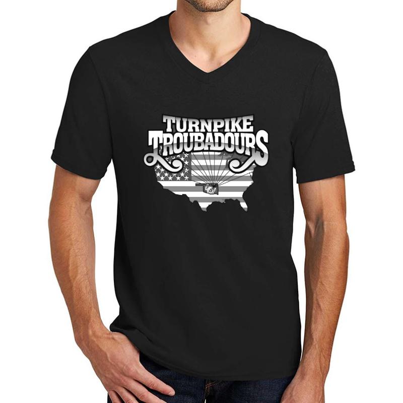 Turnpike Troubadours Unisex V-Neck T-Shirt Men Black