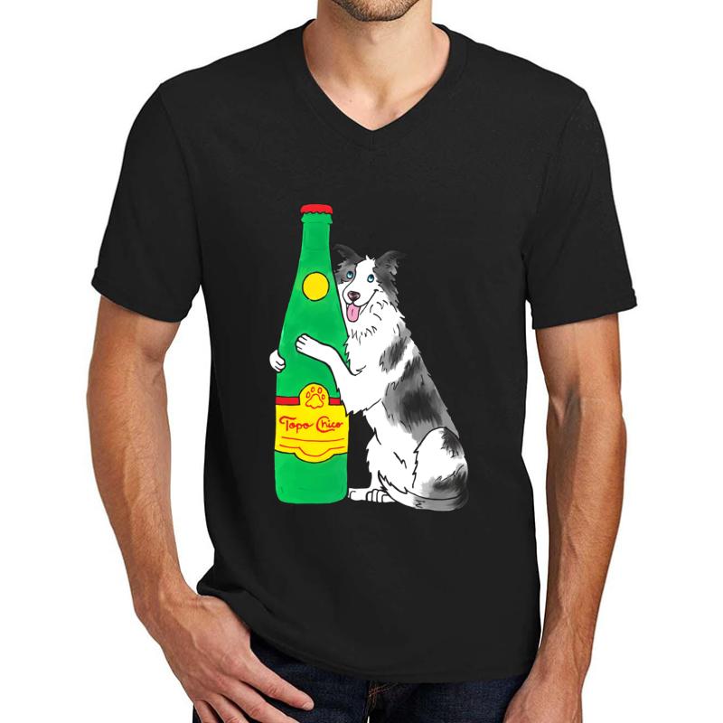 Topo Chico Pup Unisex V-Neck T-Shirt Men Black