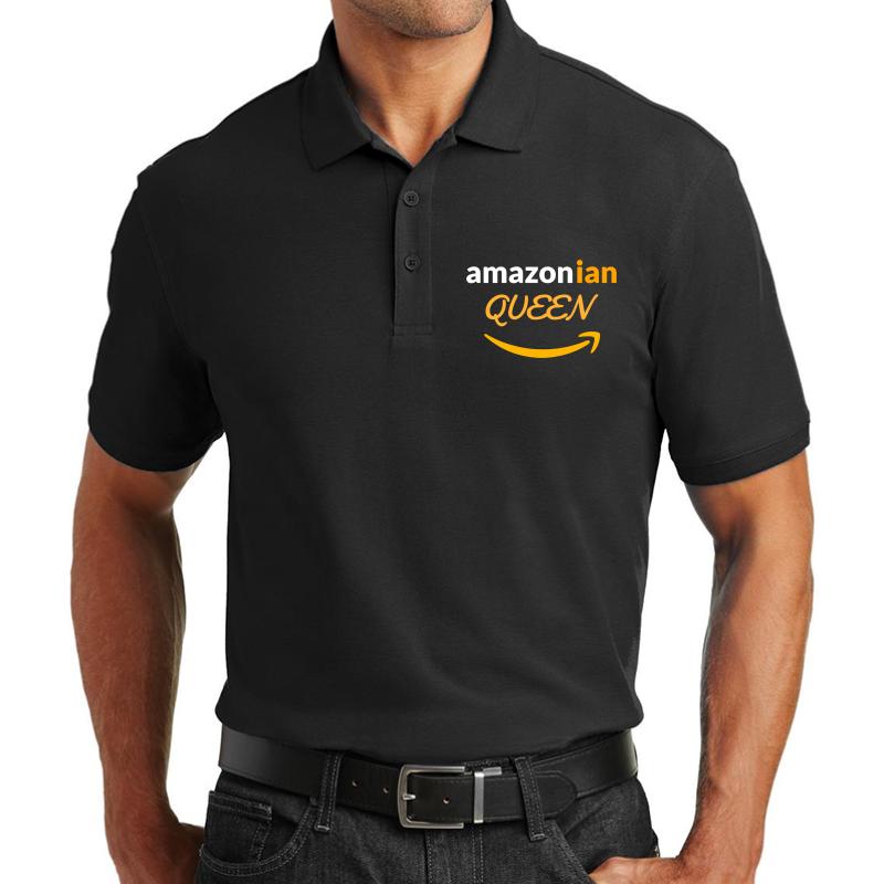 Amazonian Queen Smile Unisex Polo Jersey Sport Shirt Men Black