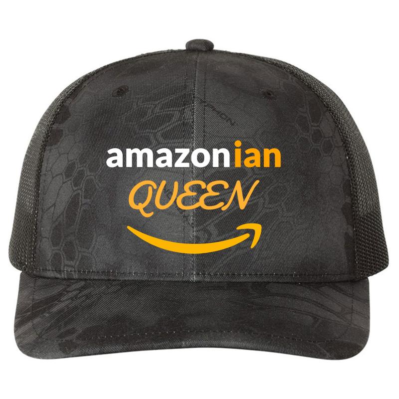 Amazonian Queen Smile Richardson Premium Trucker Snapback Cap  Kryptek Typhon Black