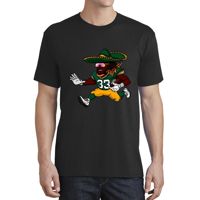 Aaron Jones Green Bay Packers Sombrero Unisex T-Shirt Men Black