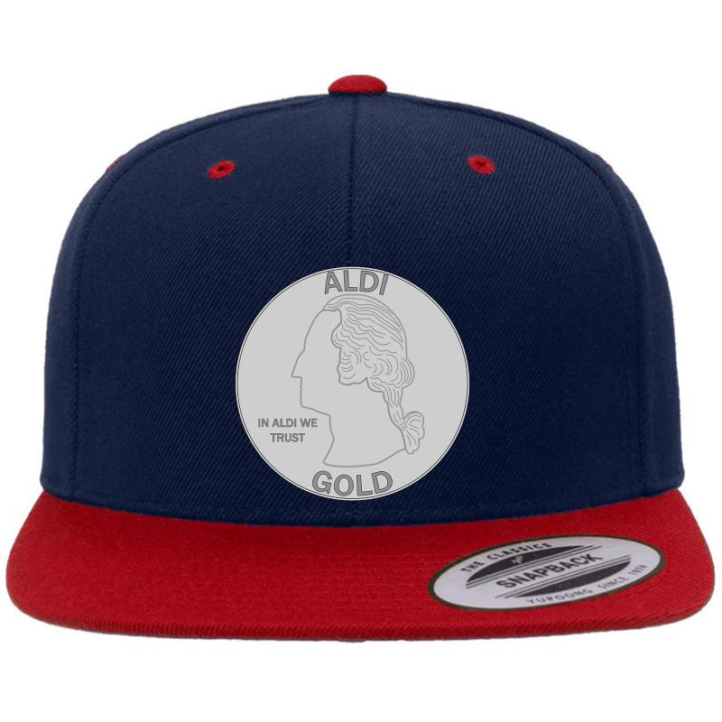 Aldi Quarter Premium Flat Bill Snapback Cap  Navy