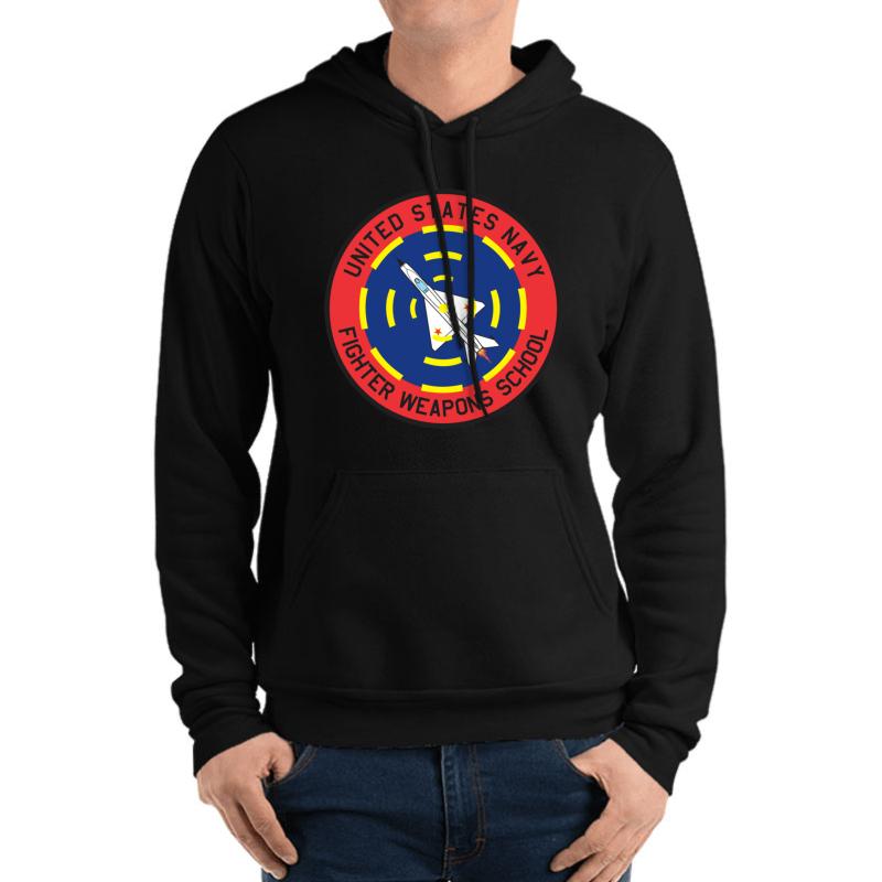 Us Navy Top Gun School - Clean Style Unisex Hooded Sweatshirt Men Black