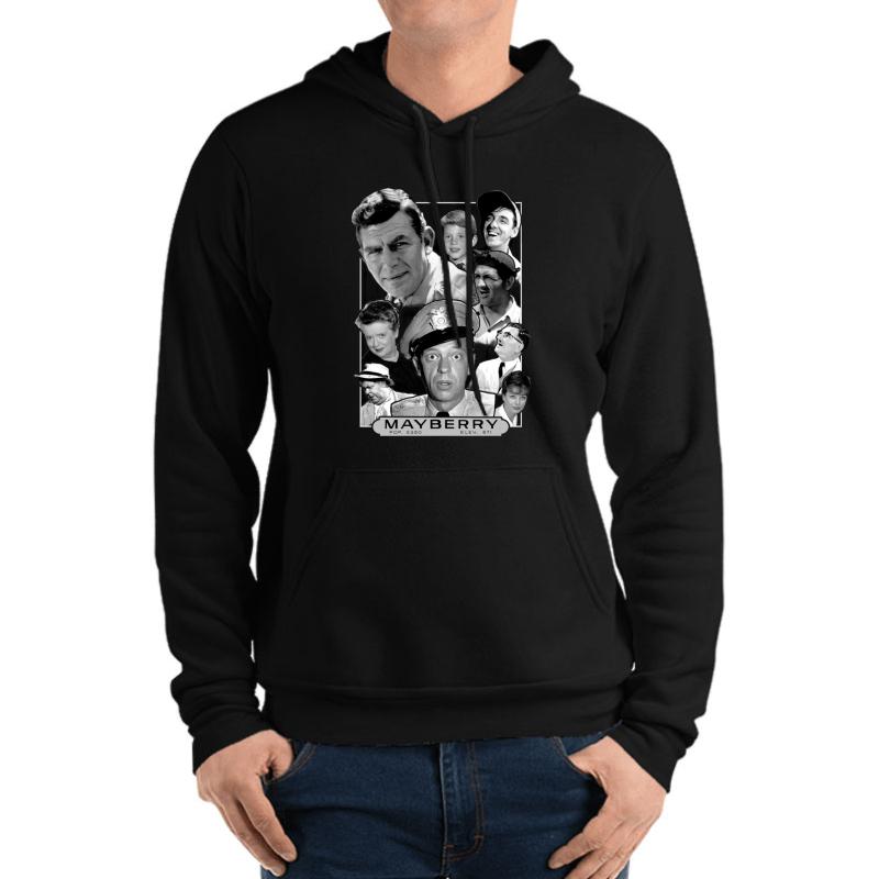 Andy Griffith Mayberry Unisex Hooded Sweatshirt Men Black