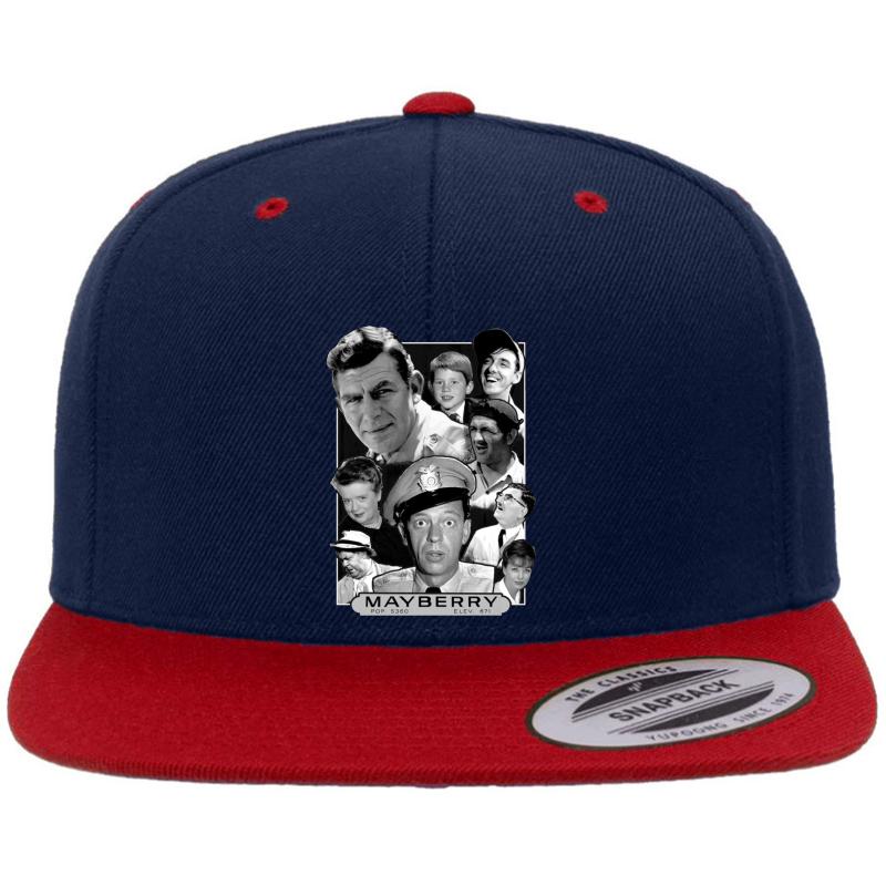 Andy Griffith Mayberry Premium Flat Bill Snapback Cap  Navy