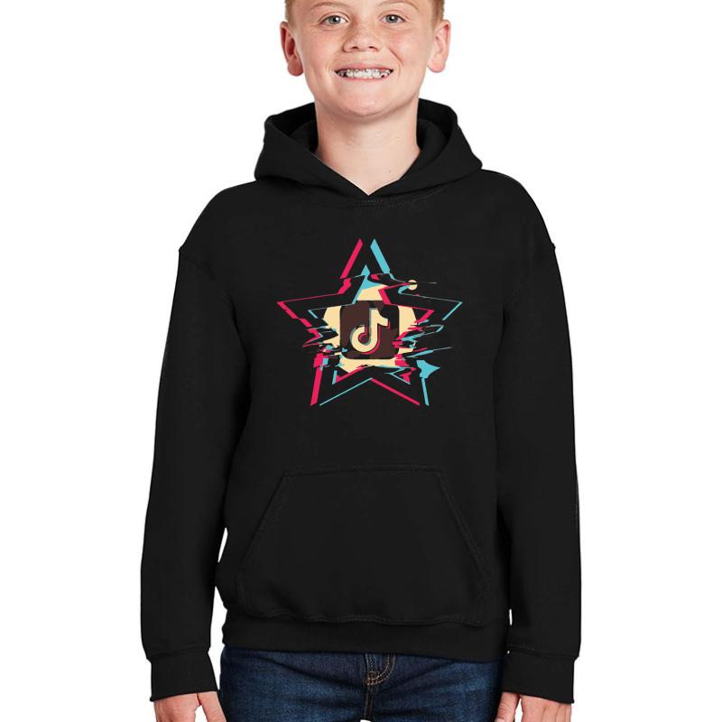 Tik Tok T Shirt Youth Hooded Sweatshirt Boy Black