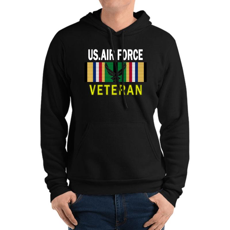 Air Force Us Veterans Day Gift Us Air Force Veteran Unisex Hooded Sweatshirt Men Black