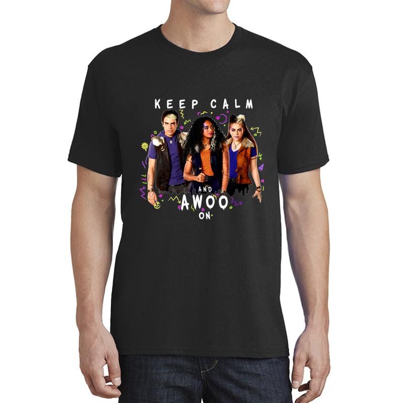 Zombies 2 Keep Calm And Awoo On Unisex T-Shirt Men Black