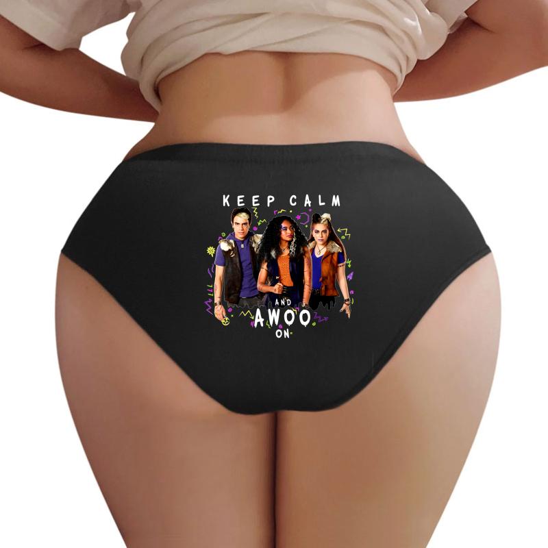 Zombies 2 Keep Calm And Awoo On Women Underwear Panties Women Black