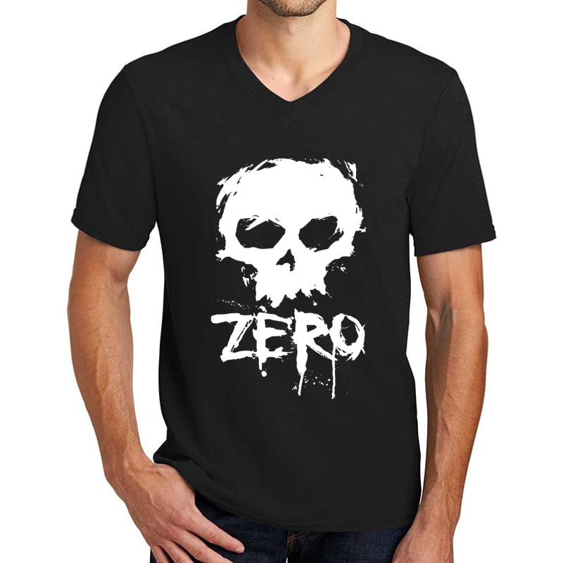 Zero Skateboards Unisex V-Neck T-Shirt Men Black