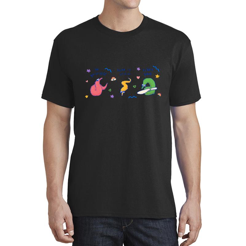 Worm On A String Unisex T-Shirt Men Black