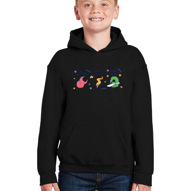 Worm On A String Youth Hooded Sweatshirt Boy Black