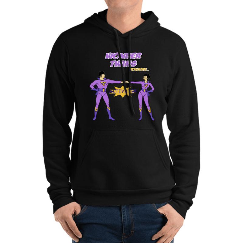 Wonder Twins Activate Unisex Hooded Sweatshirt Men Black