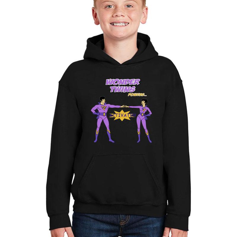 Wonder Twins Activate Youth Hooded Sweatshirt Boy Black