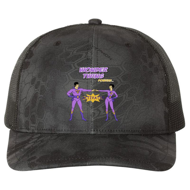 Wonder Twins Activate Richardson Premium Trucker Snapback Cap  Kryptek Typhon Black