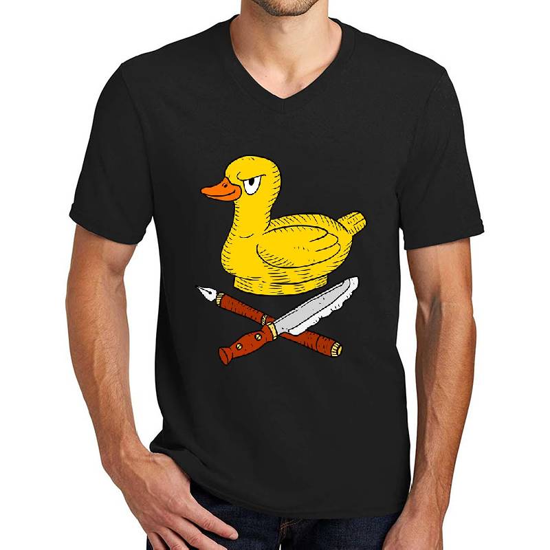 rubber duck biker emblem. pen and knife. Flexfit Baseball Caps