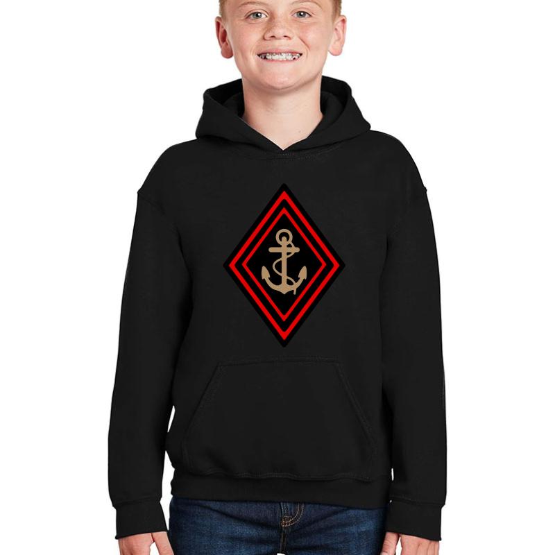 Troupes De Marine France  Youth Hooded Sweatshirt Boy Black