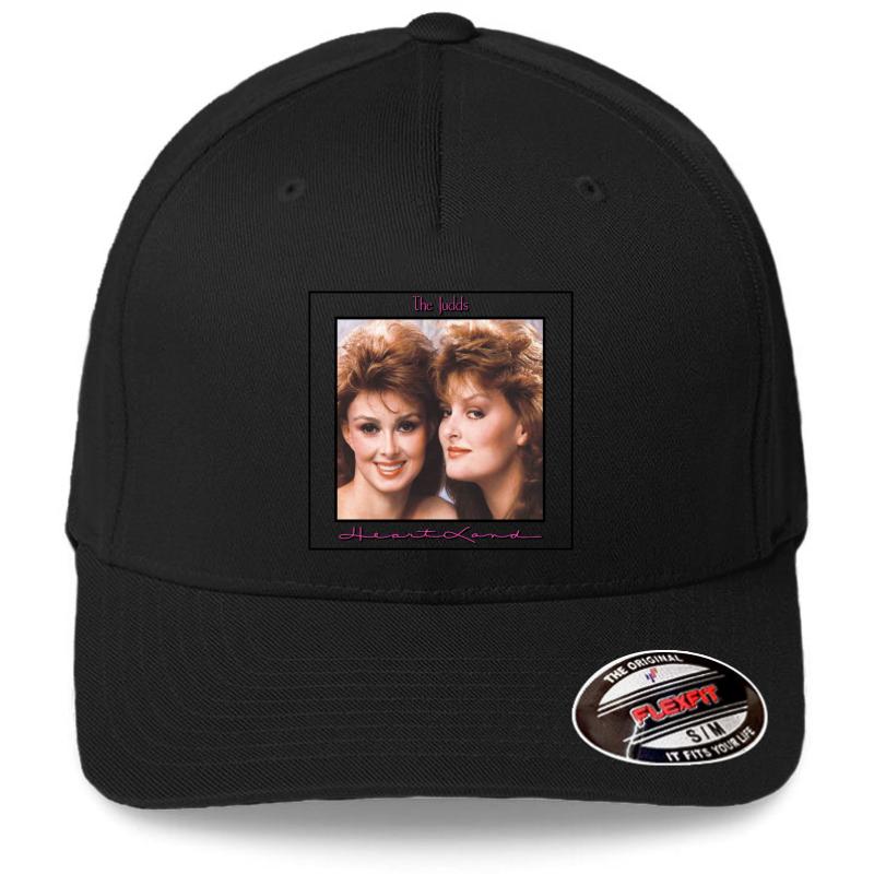 1987 The Judds Vintage Naomi + Wynonna Judd Heartland Tour _87 Classic Paper Thin + Super Soft 80_S Country Music Duo Concert Flexfit Baseball Cap  Black