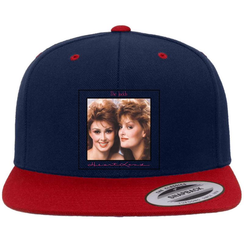 1987 The Judds Vintage Naomi + Wynonna Judd Heartland Tour _87 Classic Paper Thin + Super Soft 80_S Country Music Duo Concert Premium Flat Bill Snapback Cap  Navy