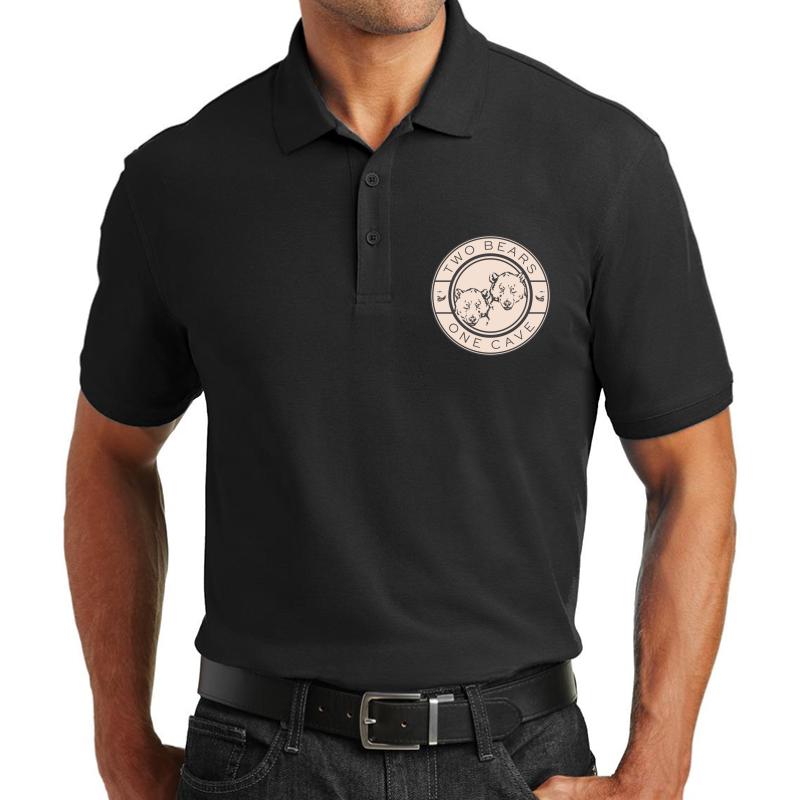 2 Bears 1 Cave Unisex Polo Jersey Sport Shirt Men Black