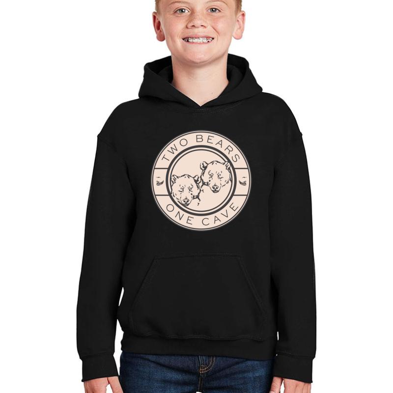 2 Bears 1 Cave Youth Hooded Sweatshirt Boy Black