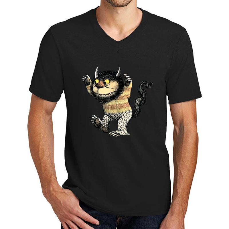 Where The Wild Things Are Carol Unisex V-Neck T-Shirt Men Black