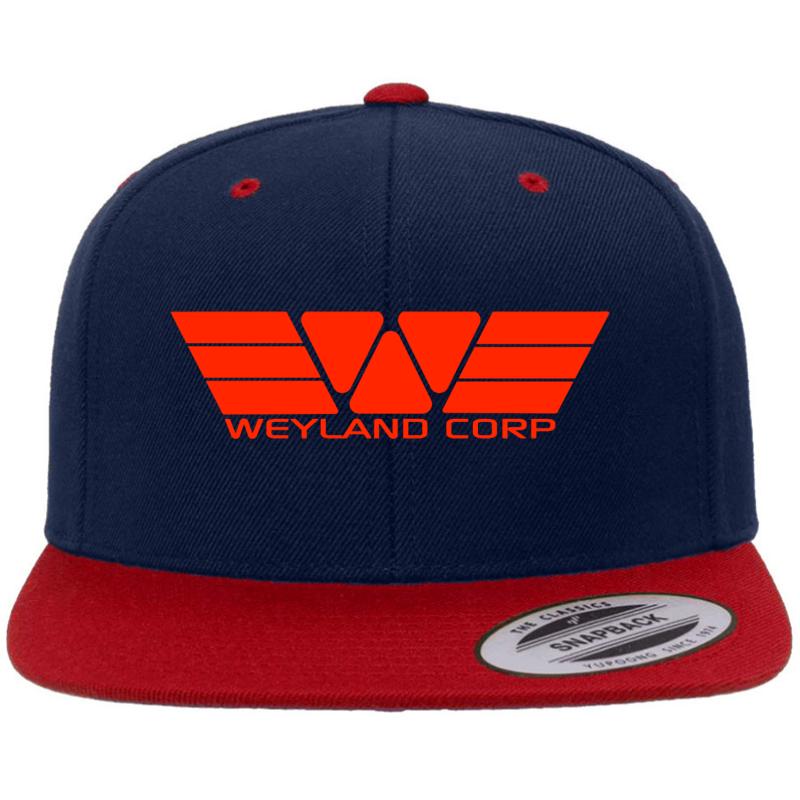 Weyland Corp Premium Flat Bill Snapback Cap  Navy