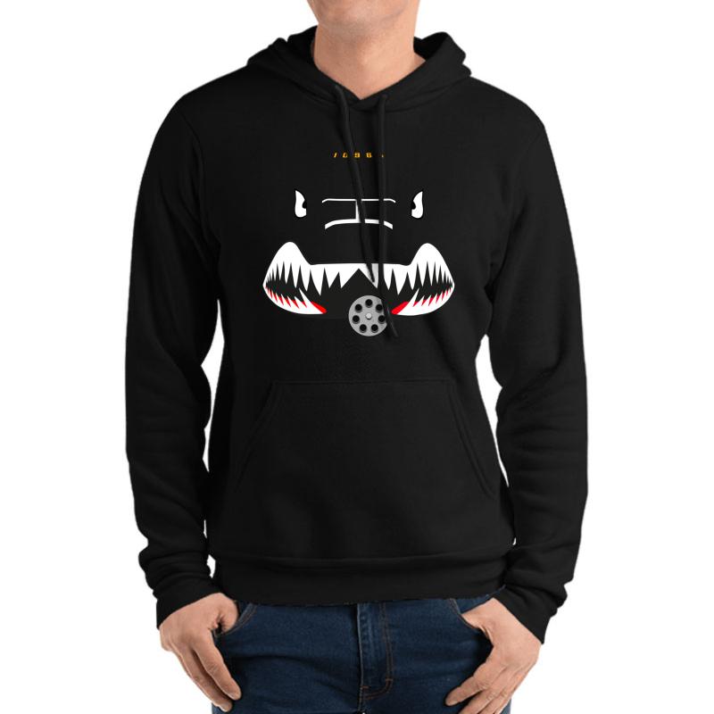 A 10C Warthog Nose Art Unisex Hooded Sweatshirt Men Black