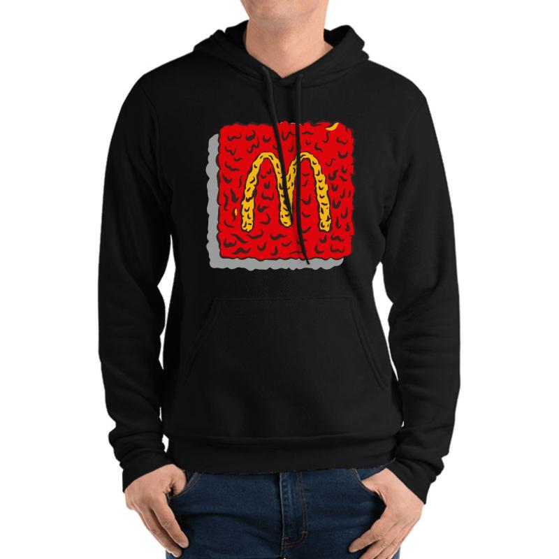 Trippy Mcdonalds Logo Unisex Hooded Sweatshirt Men Black