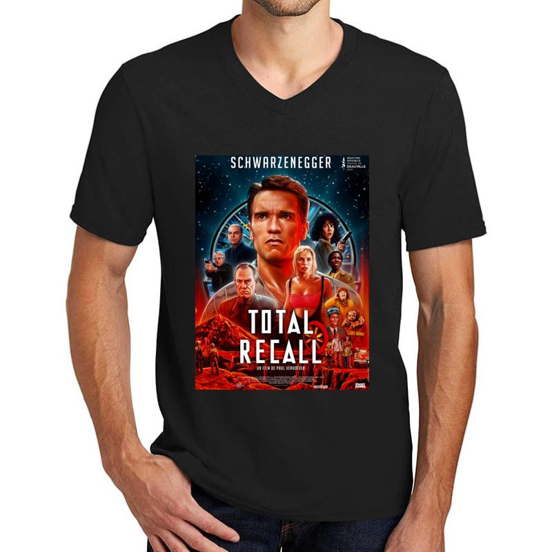 Total Recall 30Th Anniversary Unisex V-Neck T-Shirt Men Black