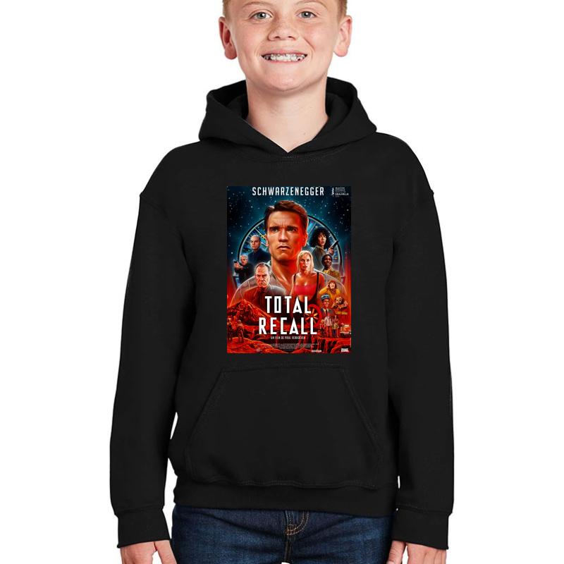 Total Recall 30Th Anniversary Youth Hooded Sweatshirt Boy Black