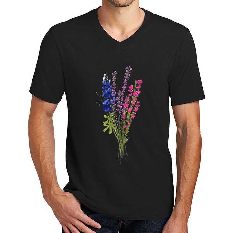 subtle bi pride flowers Unisex T-shirts