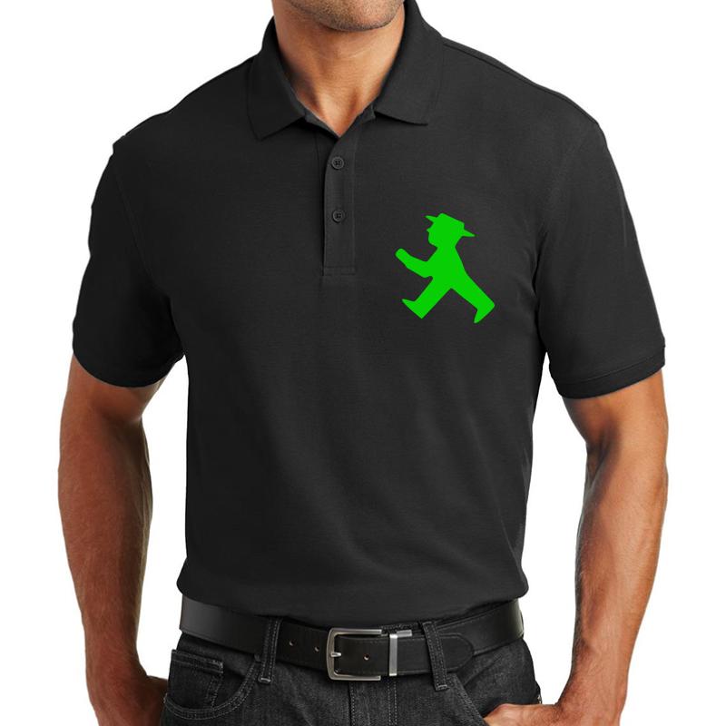 Ampelmann Green Unisex Polo Jersey Sport Shirt Men Black