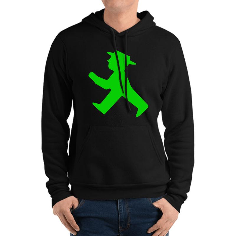 Ampelmann Green Unisex Hooded Sweatshirt Men Black