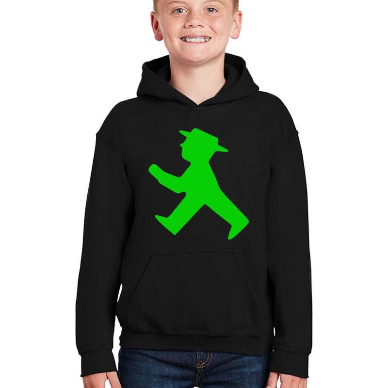 Ampelmann Green Youth Hooded Sweatshirt Boy Black