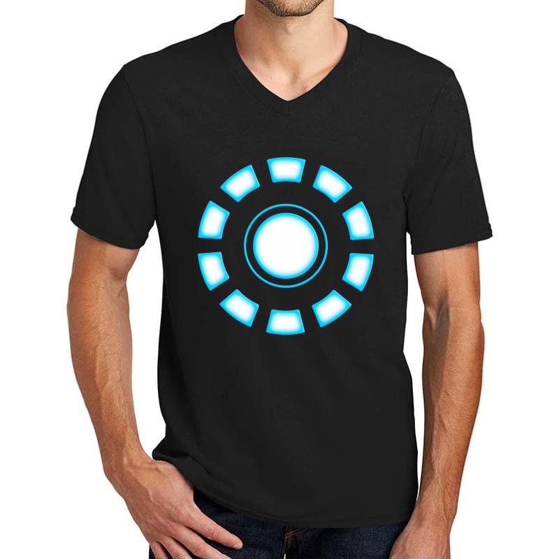 Arc Reactor Unisex V-Neck T-Shirt Men Black