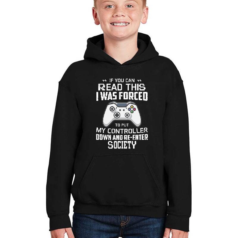 If You Can Read This I Was Forced To Put My Controller Down And Re-Enter Society, Gamers Funny Design  Premium Flat Bill Snapback Caps